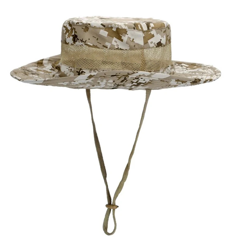 Desert Camo Летняя тактическая армейская камуфляжная кепка Boonie, Мужская быстросохнущая дышащая сетчатая Кепка Multicam Camo, повседневная Пейнтбольная Военная Панама - Цвет: Desert Camo