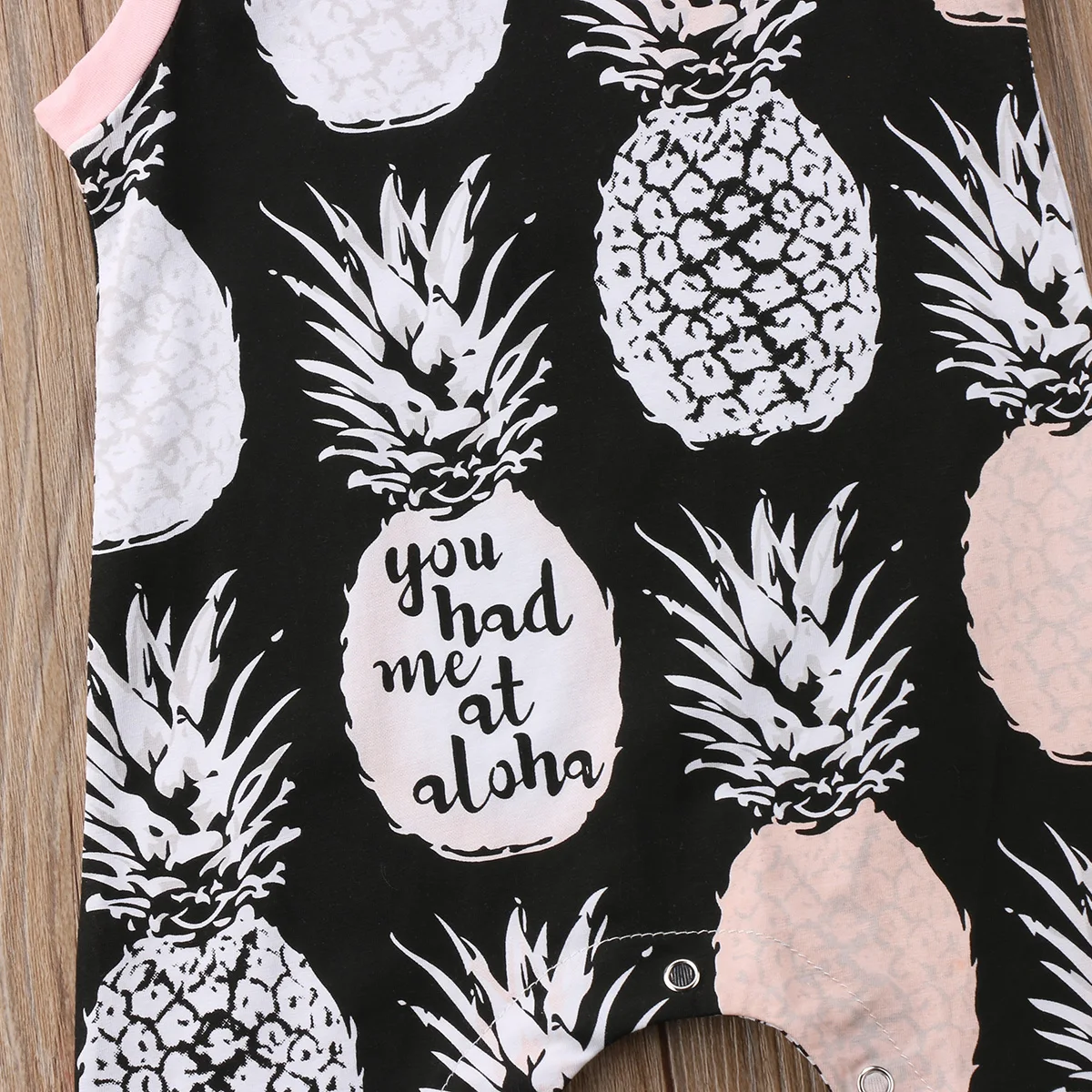 Комбинезон без рукавов Летний комбинезон с ананасом для новорожденных мальчиков