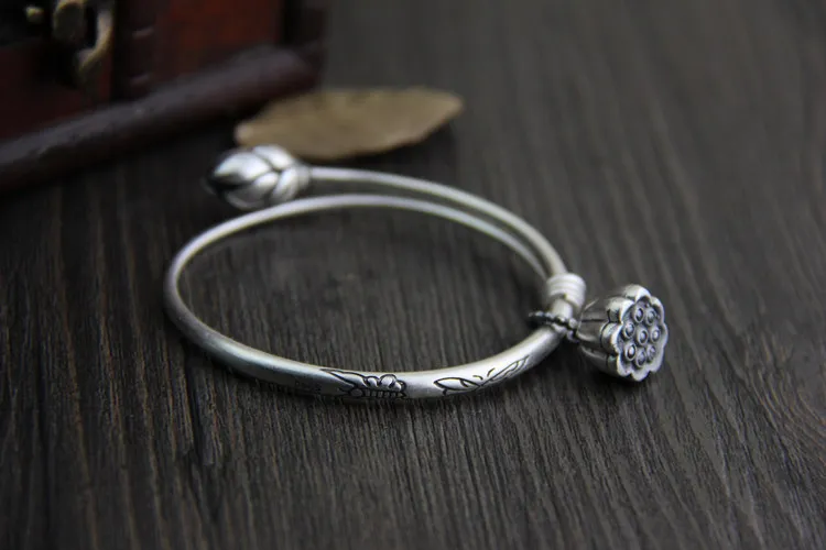 Чистое серебро этические 925 пробы тайские серебряные браслеты и винтажные
