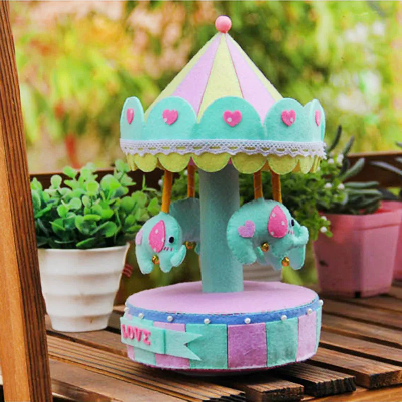 Design 10 DIY войлочная детская Рождественская музыкальная шкатулка ручной работы набор игл для валяния материал посылка DIY Ремесло Подарочная музыкальная шкатулка для детей - Цвет: Design 10