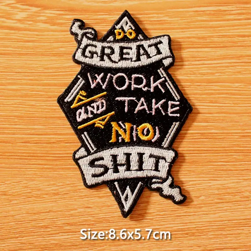 DIY Punk Skull Patch Embroidered Patches For Clothing Iron On Patches On Clothes Rock Hippie Patch Biker Badges Black Applique