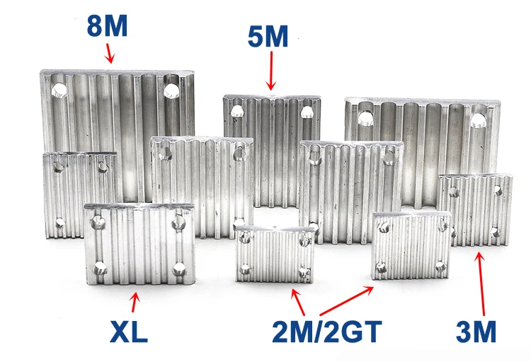 POWGE алюминиевый дуговой зажим зубная пластина HTD 8 м STD S8M для открытого синхронного ремня HTD8M фиксированный зубчатый ремень с чпу зубчатая пластина