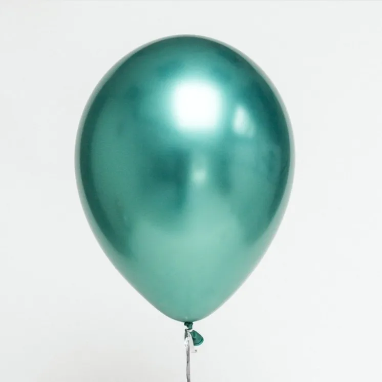 Chrome metal green 12 шт./лот печатных 30 40 50 60 70 золотистый и черный шары из латекса из метала золотого цвета Декор ко дню рождения вечерние тонкие браке Anniversa воздушные шары - Цвет: Chrome metal green