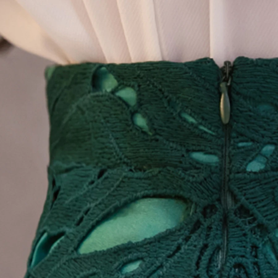 Женская кружевная Асимметричная юбка карандаш с цветочным принтом и высокой