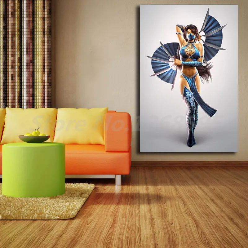 Настенный постер Mortal Kombat Kitana HD настенная Картина на холсте с принтом