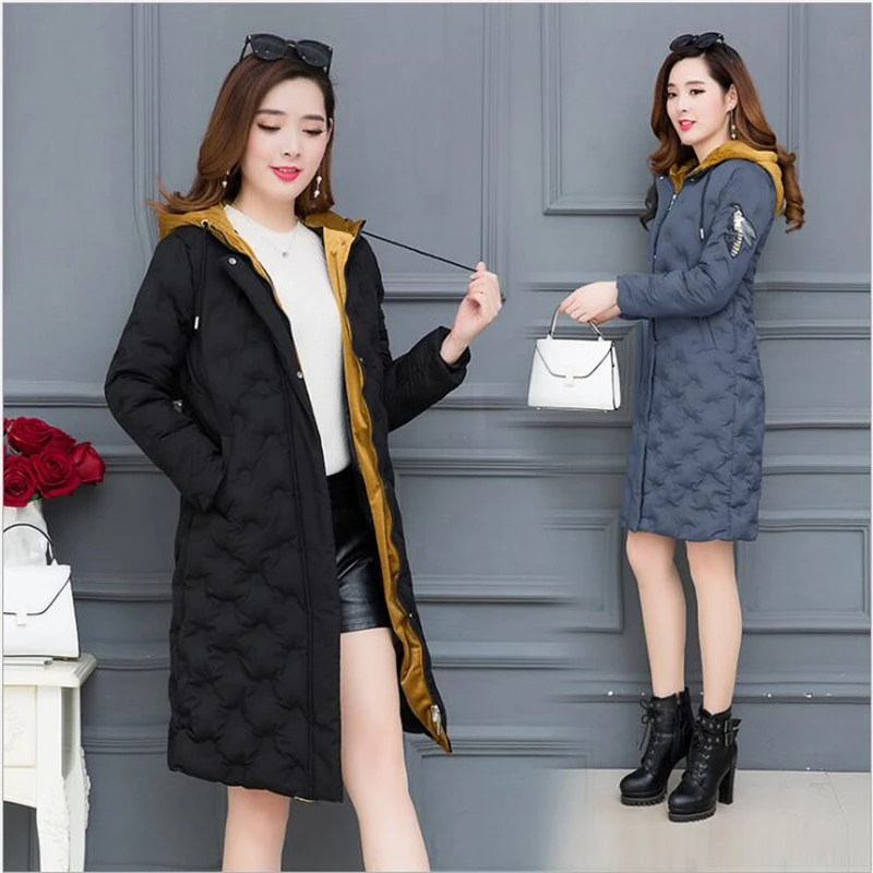 

2019 winter Women's Parka Coat Women's Windproof Cotton Jacket Warm women Jacket With a Hood New Hight Quality G145