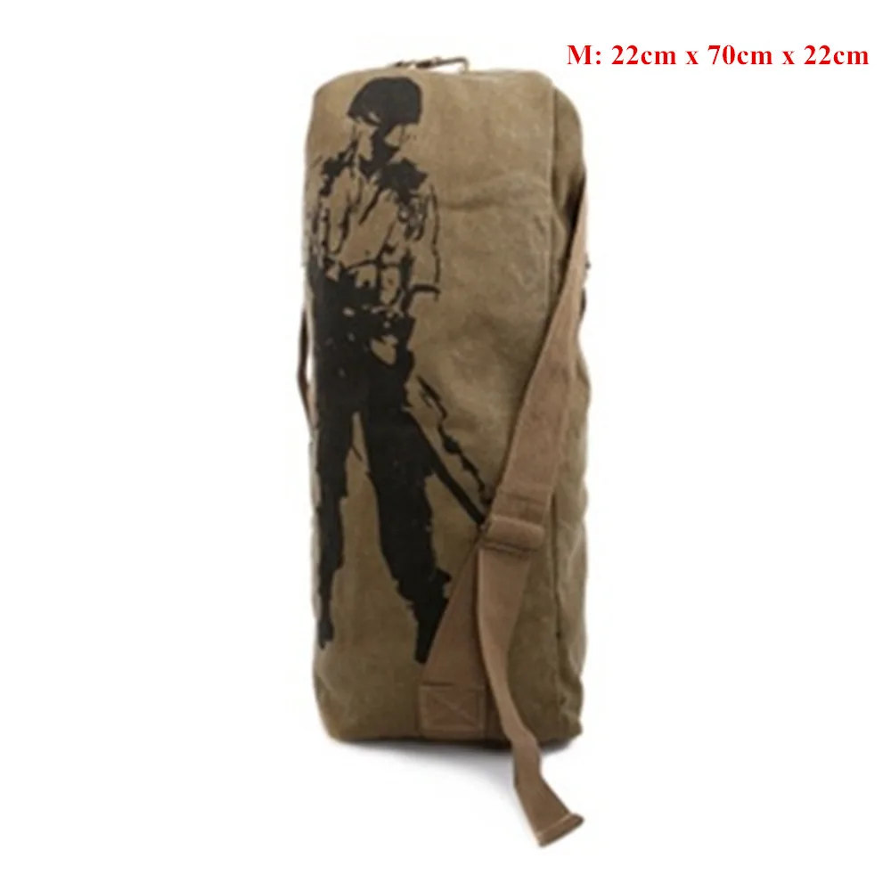 Khaki M Новинка, 3 размера, уличная парусиновая спортивная сумка на плечо, унисекс, армейский военный рюкзак, походный рюкзак для кемпинга, рюкзак для путешествий, Портативная сумка для багажа - Цвет: Khaki M