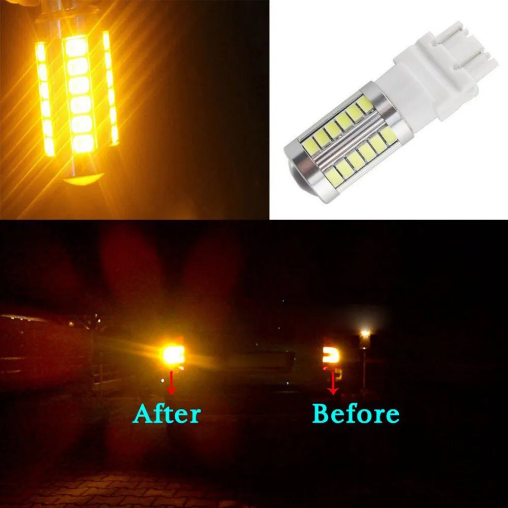 1 пара T25 3157 3156 5630 задние фонари заднего хода 33 SMD светодиодный Автомобильная