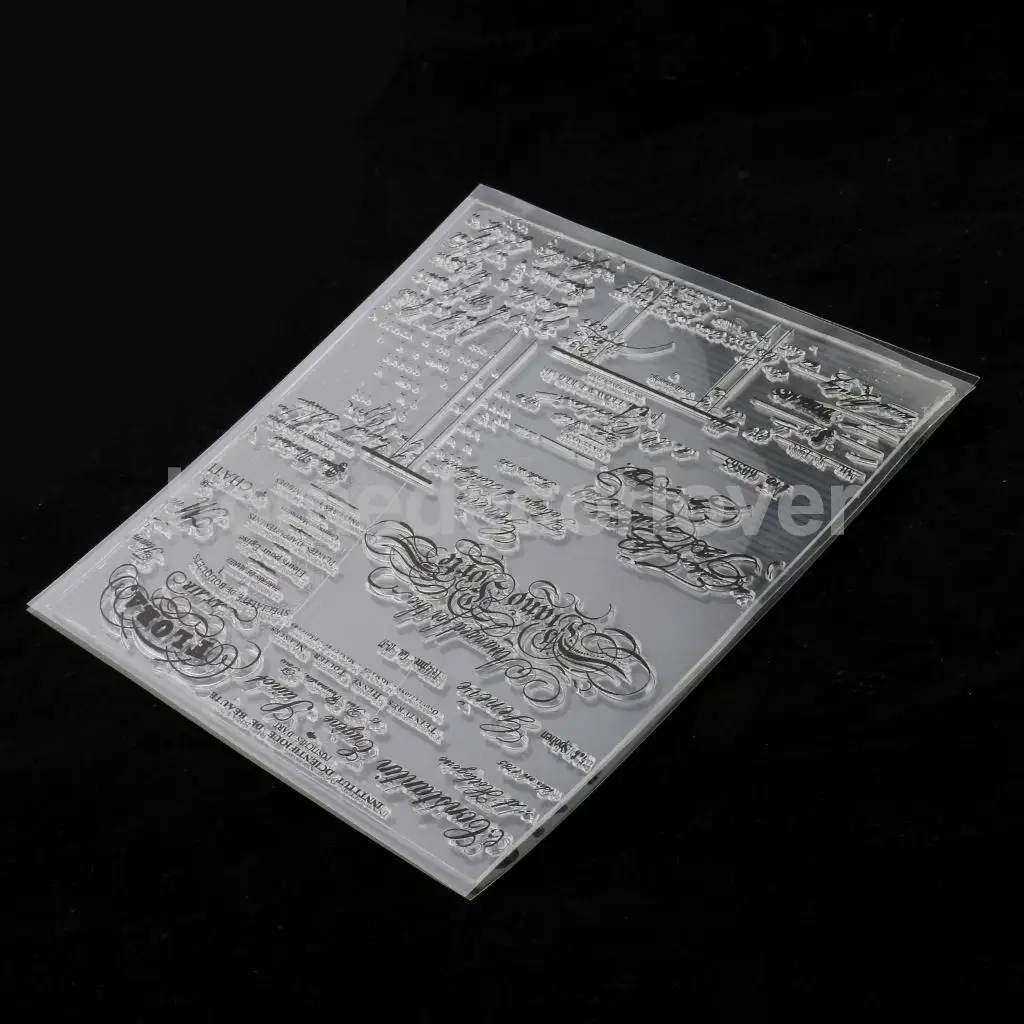 Силиконовый очистить резиновый штамп печать слов DIY альбом скрапбукинга