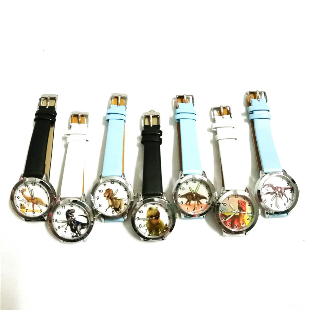 Часы с динозавром для студентов Детские повседневные кварцевые наручные часы