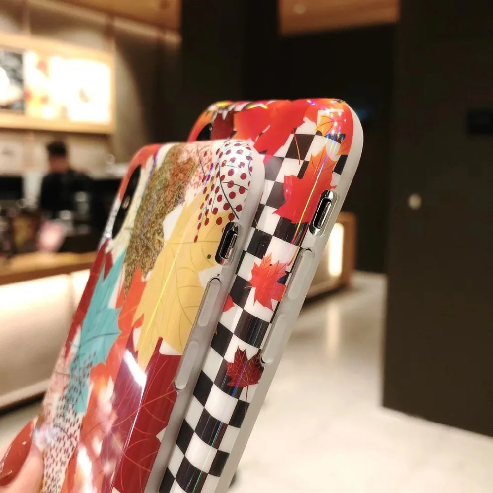 Цветной лазерный чехол Boucho для Apple iphone X XS MAX XR 6 6s 7 8 plus милый с изображением