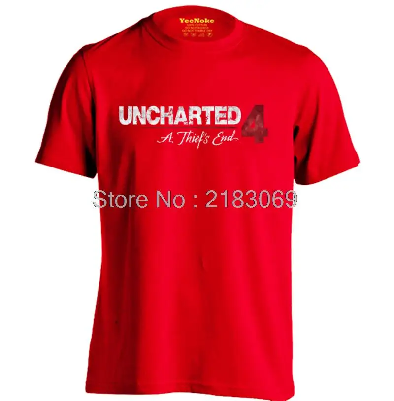 Игры Uncharted 4 Thieft конец мужские и женские персонализированные футболка Дизайн |