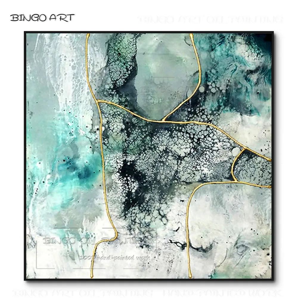 Художественная ручная роспись свежие цвета абстрактная картина маслом на холсте