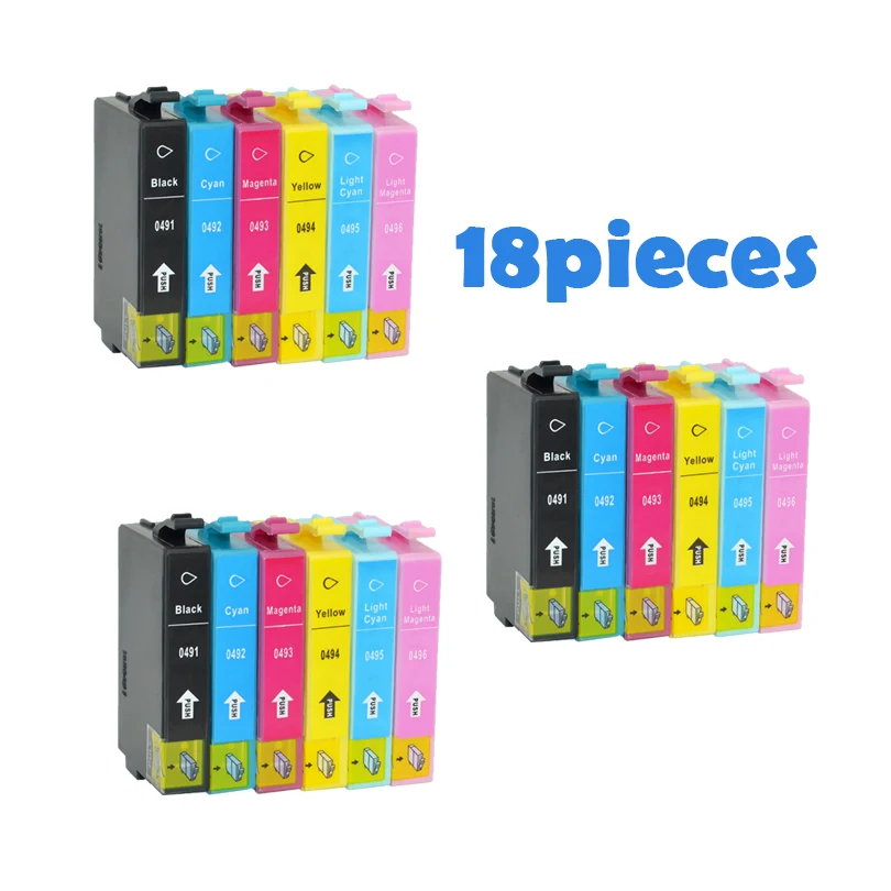 Чернильные картриджи для принтеров Epson Stylus Photo R210 R230 R310 R350 RX510 RX630 RX650 18