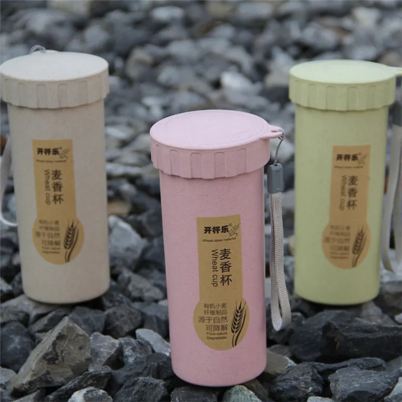 450 мл природная Пшеничная солома портативная бутылка для воды контейнер напитков
