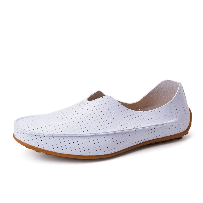 Breathable Men Casual Shoes Summer Style Holes Leather Loafers Classics Light Moccasins Oxfords Driving | Обувь