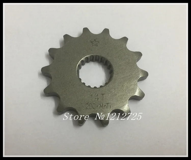 

Motorcycle sprocket GS125 GN125 DR125 RM125 EN125 moto Drive small teeth 428HV 14Teeth 20crmnti