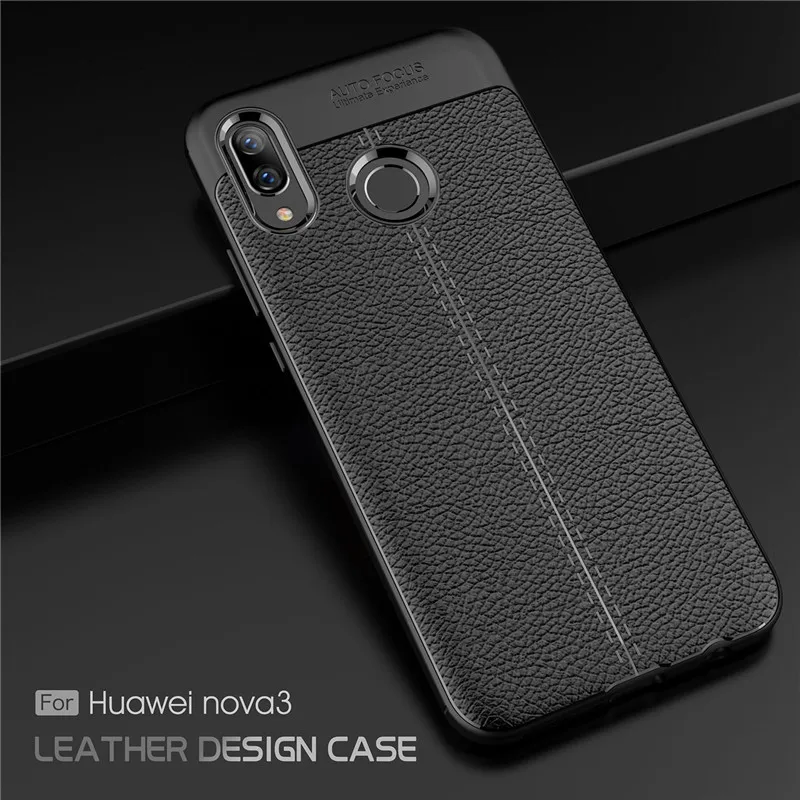 Чехол beworld для huawei Nova 3 мягкий ТПУ чехол противоскользящий с рисунком личи полная