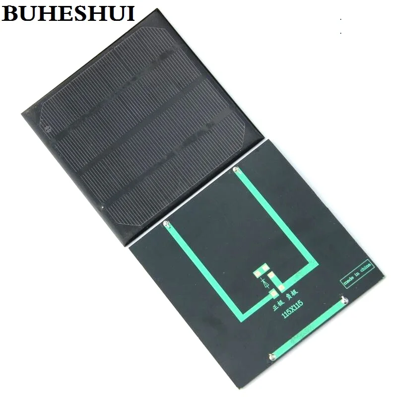 

Оптовая продажа, монокристаллическая солнечная панель BUHESHUI 2 Вт 6 в, солнечный модуль, солнечное зарядное устройство для самостоятельной сборки, 115*115 мм, 30 шт./партия, бесплатная доставка
