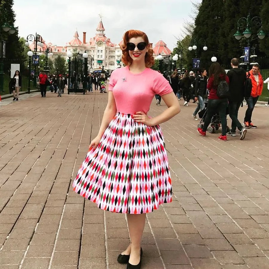 Женская винтажная юбка шаровары ретро размера плюс в стиле 35 50s|skirt rockabilly|skirt plus