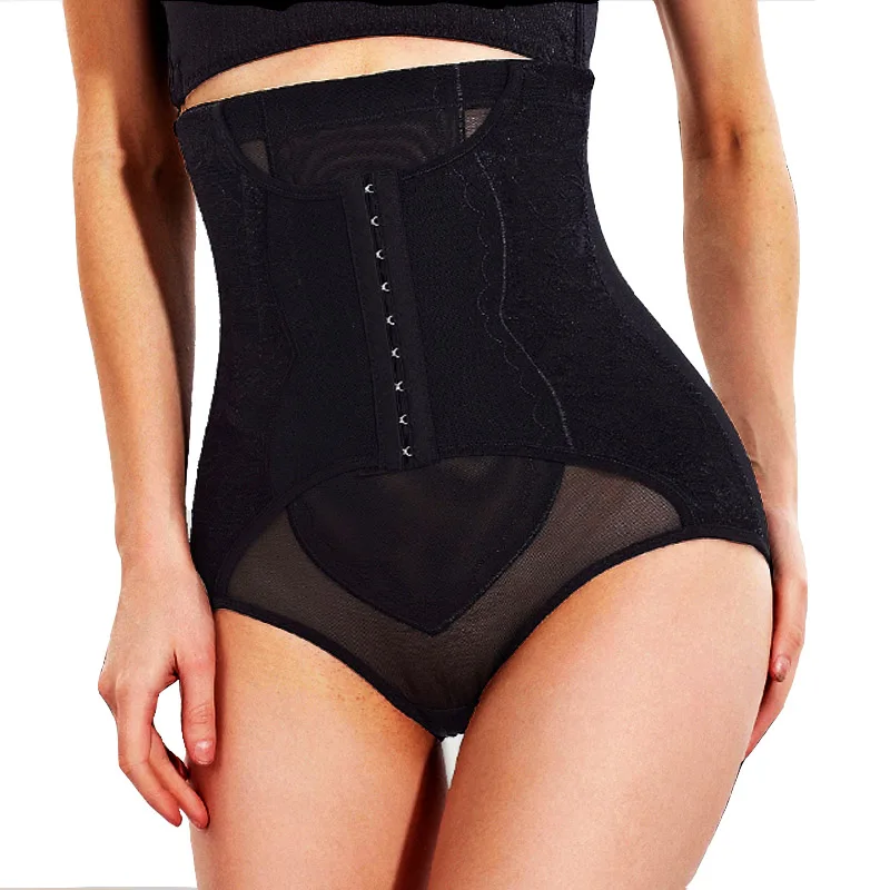 Черный Размера плюс женские талии тренер для похудения Body Shaper Фаха животик Управление нижнее белье - Цвет: Черный