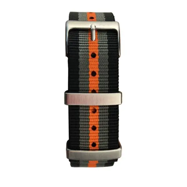 black orange Спортивный нейлоновый ремешок для часов универсальный ремешок для часов Omega Hamilton Seamaster Calibre Браслеты Аксессуары 20 мм 22 мм Zulu Nato 007 - Цвет ремешка: black orange