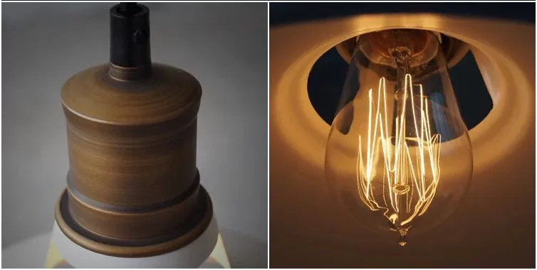 

Vintage Style Industrial Metal Iron/Bronze Droplight Edison Hanging Ceiling Lamp E27 Lighting