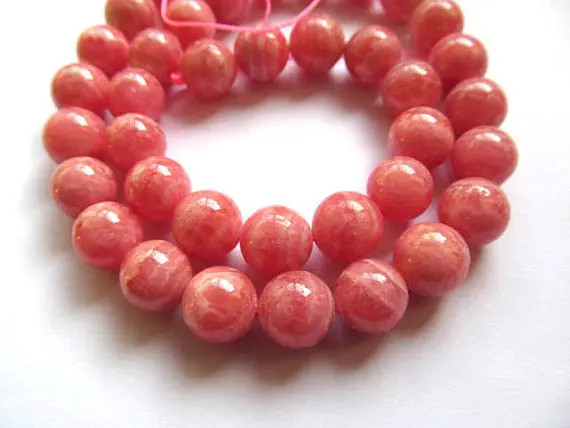 

wholesale 4-12mm 16inch pink Argentine genuine rhodochrosite beads round ball jewelry chain