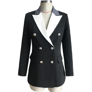 Женский блейзер, формальный, с воротником в стиле пэтчворк, 2019