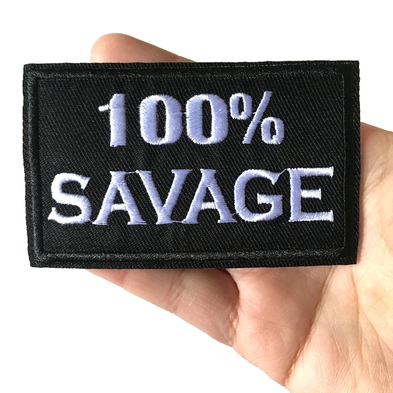 Новое поступление 100% SAVAGE Вышитые заплаты письма аппликация из ткани патч знак