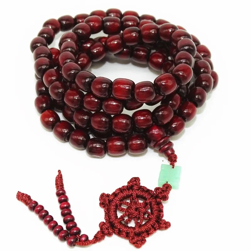 Многослойные сандалии молитвенный буддистский браслет с бусинами Mala Buddha Charm 108
