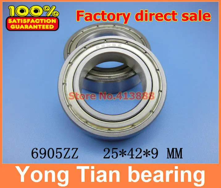 100 шт. шариковый подшипник 6905ZZ 25*42*9 мм|bearing bearing|bearing groovebearing ball |