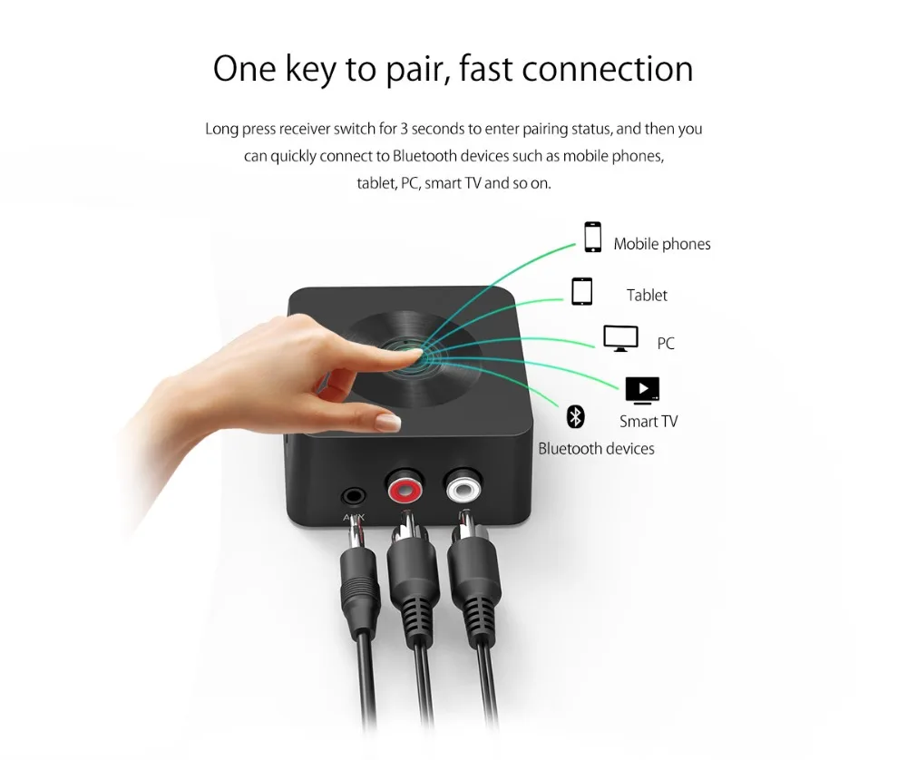 Беспроводной Bluetooth приемник Orico 4 0 с 3 5 мм на 2RCA AUX|Беспроводные адаптеры| |