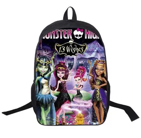 2018 женские сумки moive Monster High Рюкзак Студенческая школьная сумка для девочек и