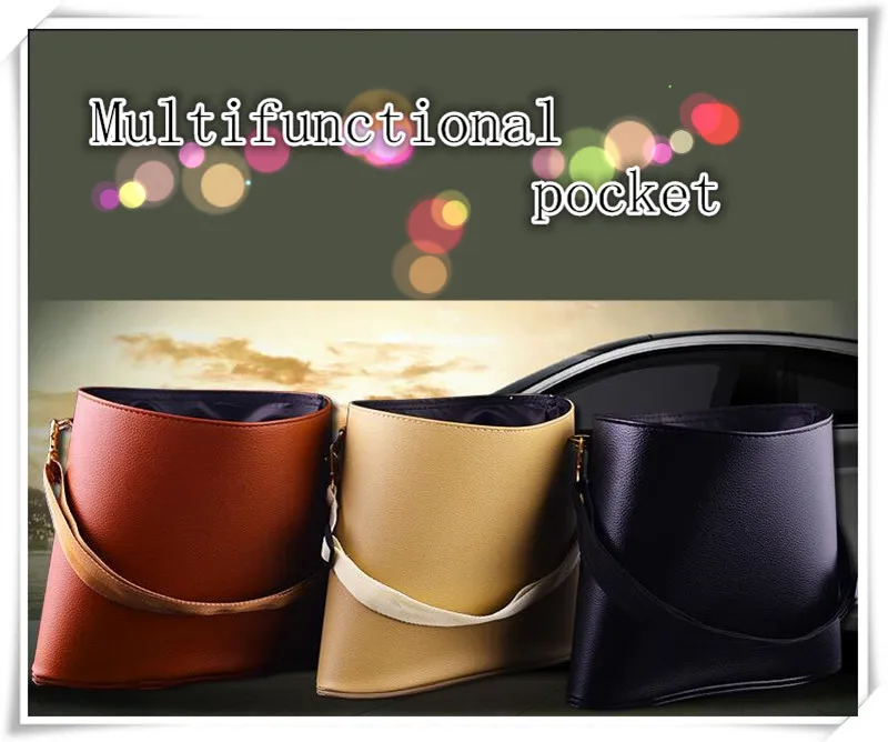 Новый автомобильный черный коричневый портативный мусорный бак из