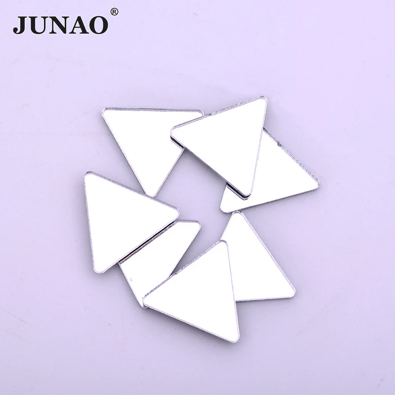 16mm JUNAO, 20 шт., разные размеры, прозрачные зеркальные Акриловые стразы, аппликация, не Швейные, хрустальные зеркальные скрапбукинги, плоская задняя часть, Стразы для одежды - Цвет: 16mm