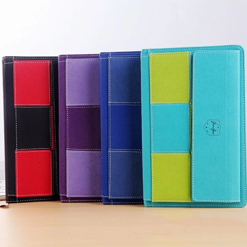 Креативный канцелярский кожаный блокнот модный комбинированный Твердый чехол