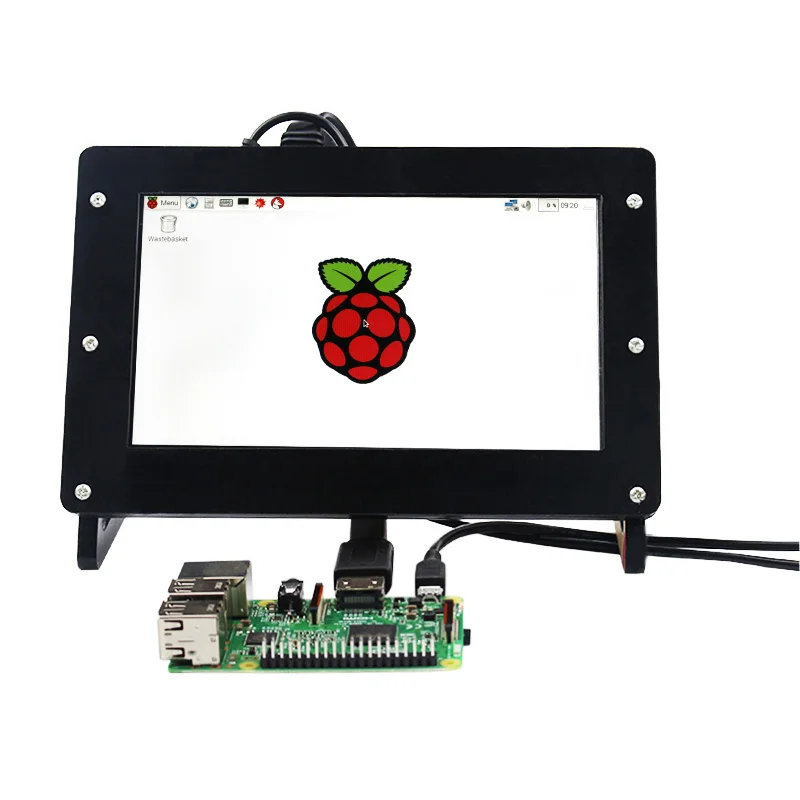 Raspberry Pi 3 7 дюймов ЖК экран акриловый держатель черный Кронштейн только для