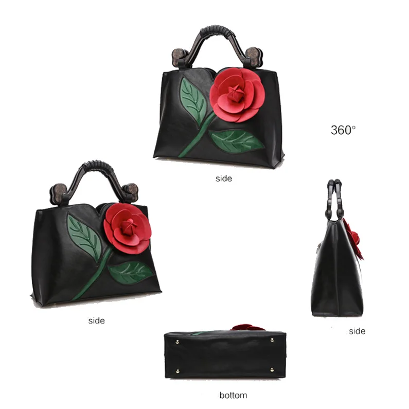 SENKEY Стиль сумки нации цветы большой кожа 2017 роскошный Сумки Для женщин дизайнер