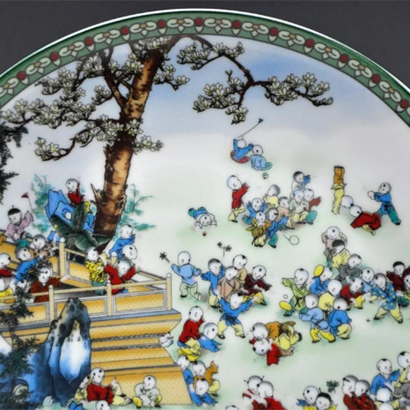 10 дюймовый керамический фарфор Jingdezhen декоративная пластина для дома гостиной