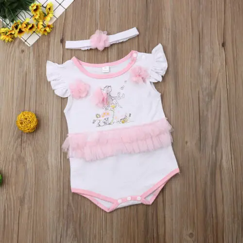 Комбинезон для новорожденных девочек кружевной комбинезон повязка на голову