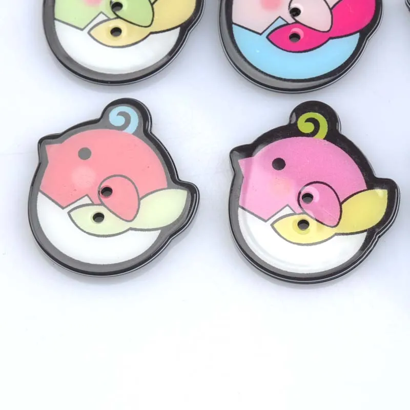 10 шт. Смешанные акриловые пуговицы с птицами подвески для шитья рукоделия