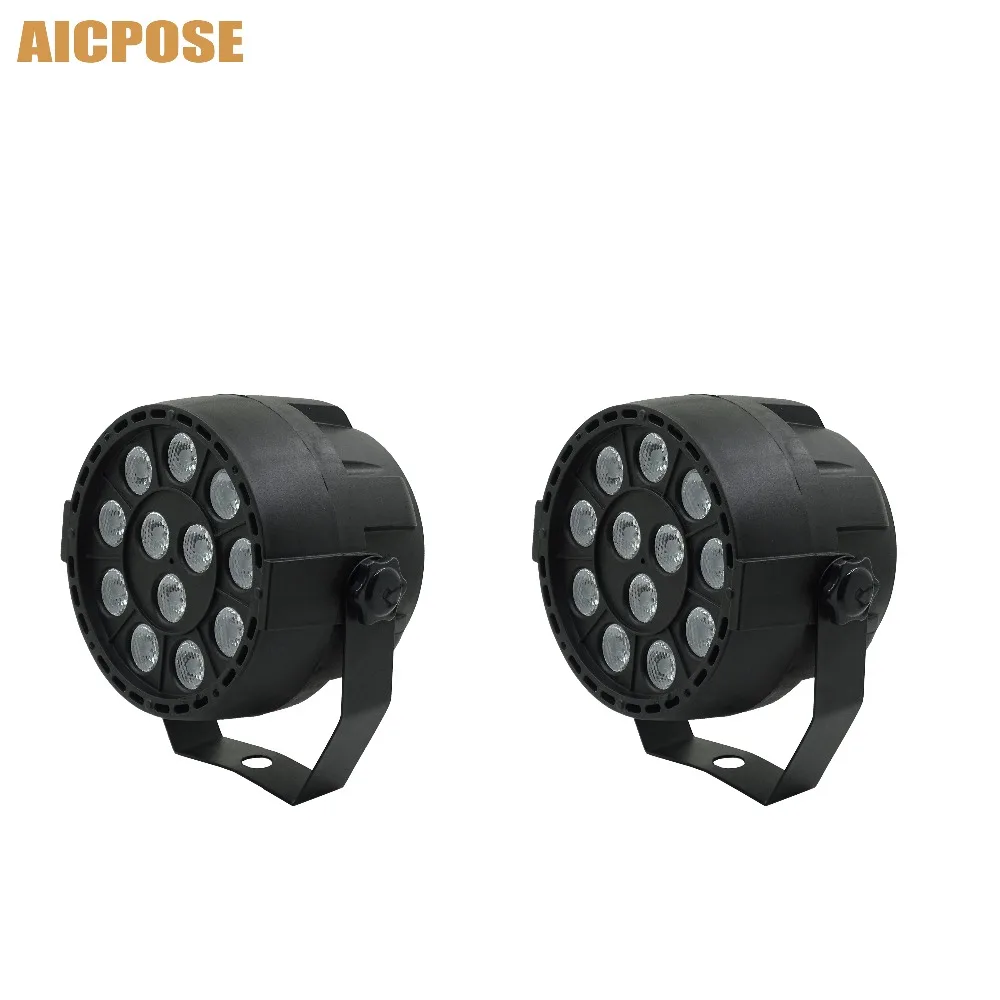 Миниатюрный светодиодный сценический светильник 2 шт./лот 12x3 Вт RGB 3 в 1 для