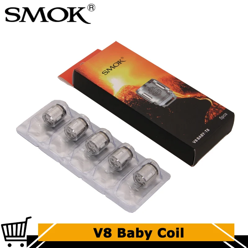 5 шт./лот SMOK TFV8 Baby Coil V8 Baby-T8 Baby-T6 Baby-X4 Baby-Q2 Core T8 T6 X4 Q2 M2 подходит Tank Stick | Электроника