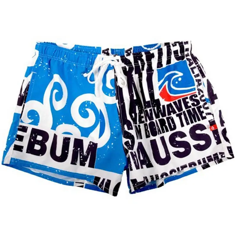 Мужские пляжные шорты с принтом свободные для пляжа размеры S XL лето 2018|Плавки и