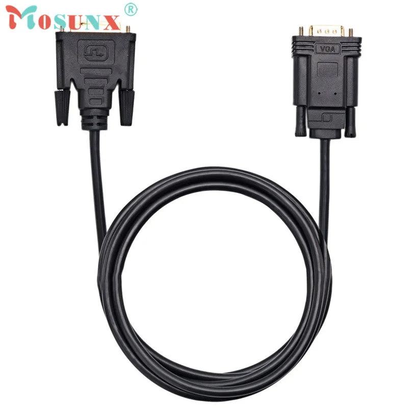 Mosunx Advanced For Active DVI to VGA 6FT 24 + 1 DVI-D M папа с чипом активный адаптер конвертер кабель