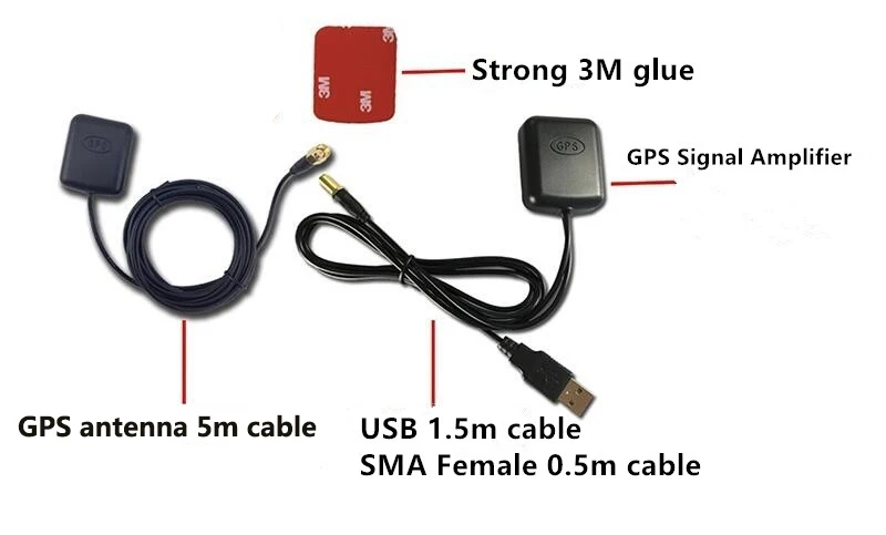1 комплект усилитель сигнала GPS навигации 5 м|Антенны для связи| |