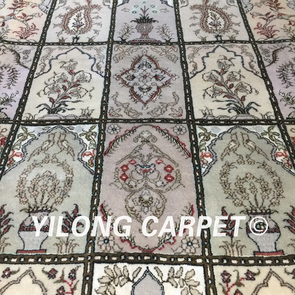 Yilong 5 'x 8' четыре сезона ручной персидский ковер красный Восточный Шелковый