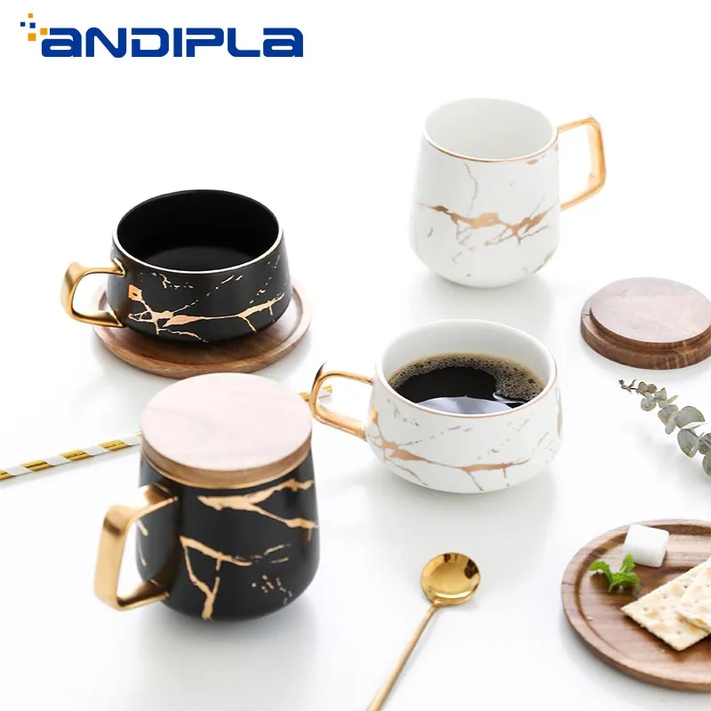 Керамическая кружка с мраморной текстурой в скандинавском стиле|Кружки| |