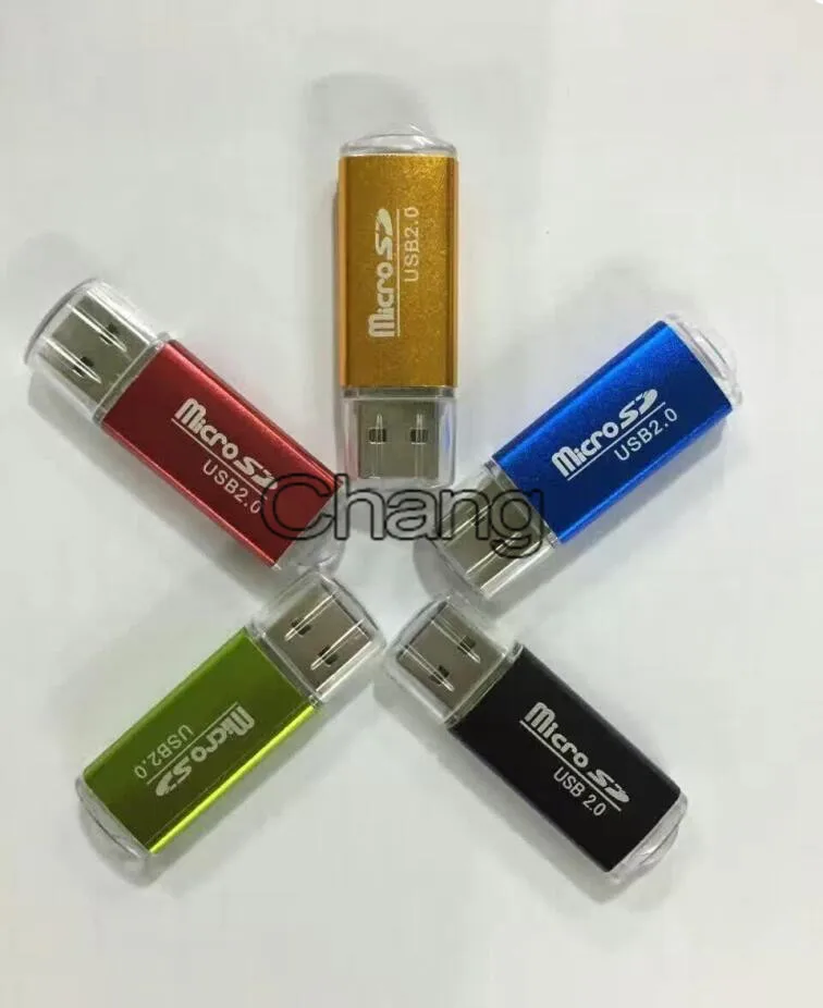 Лучшая цена новый портативный адаптер USB 2 0 устройство чтения/записи карт памяти